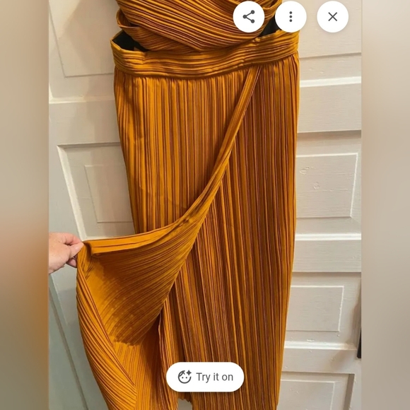 A.L.C. Strapless Merrygold / Orange Maxi Dress Size 6 - Picture 7 of 8